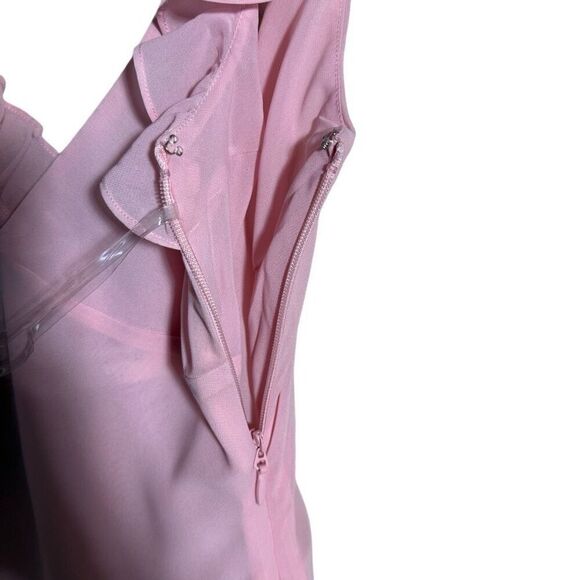 NWOT House of CB Tania Pink Quartz Ruffle Mini Dress Size Small - Picture 8 of 11